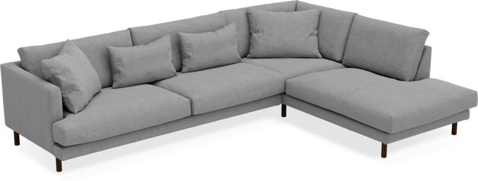 Harper - 3-sits soffa med divan höger - Grå