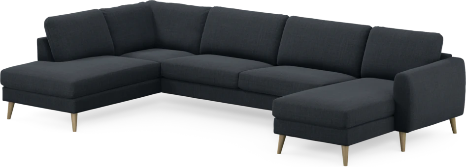 Bridge - 3-sits soffa med divan vänster och schäslong höger - Blå