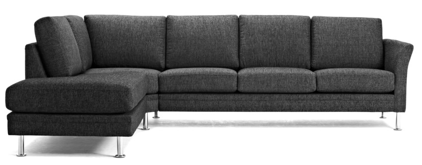 Eden - 3-sits soffa med hörn och öppet avslut vänster - Grå
