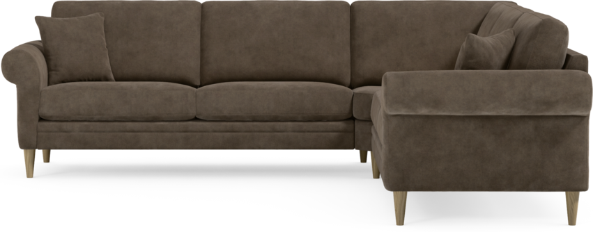 Eden - Hörnsoffa, 2,5+2,5-sits - Brun