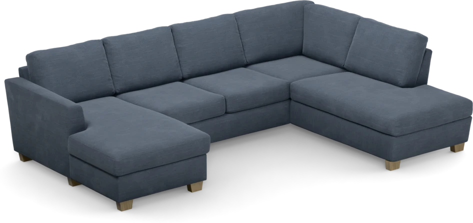 Friday - 3-sits soffa med schäslong vänster och divan höger - Blå