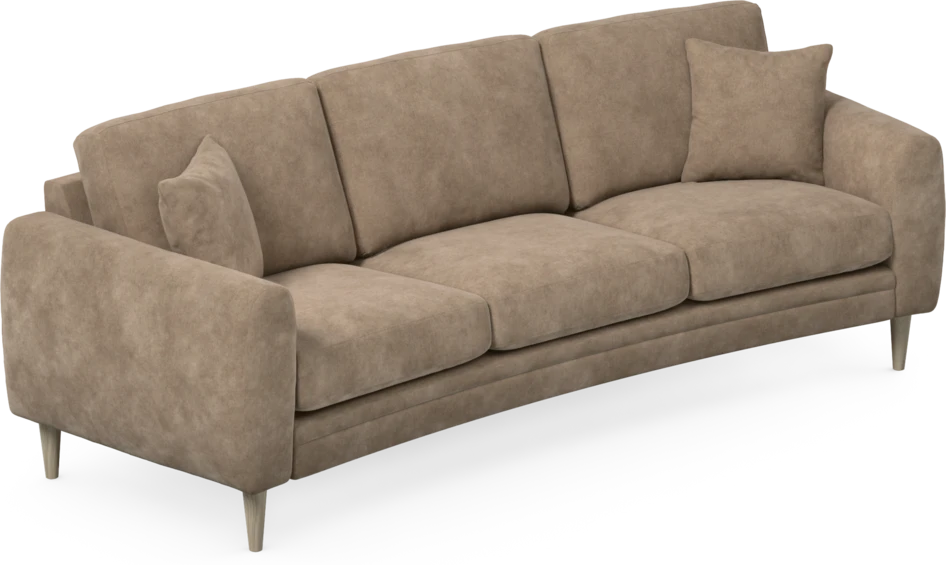 Eden - 3-sits soffa svängd - Beige