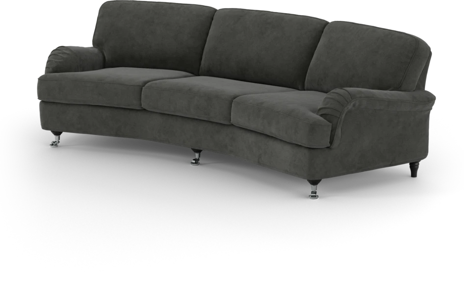 Oxford - 3-sits soffa svängd - Grå