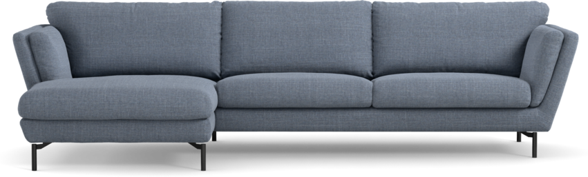 Madison Lux - 3-sits soffa med schäslong vänster - Blå