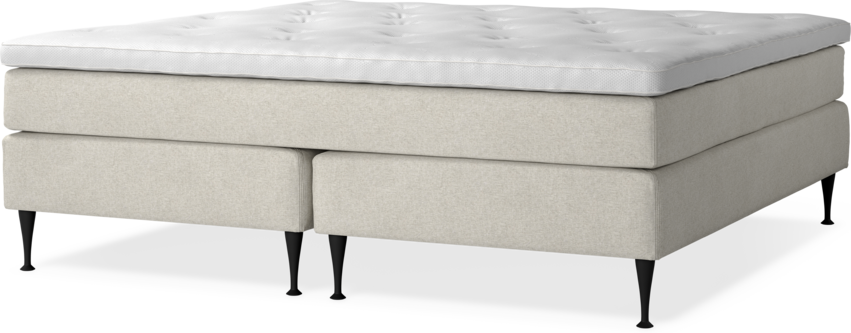 Delux Sense - Kontinentalsäng, dubbelsäng med bäddmadrass - Beige