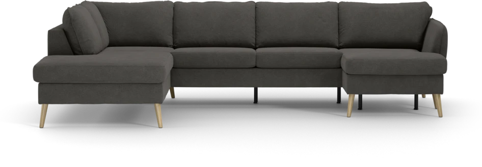 County - 3-sits soffa med divan vänster och schäslong höger - Brun