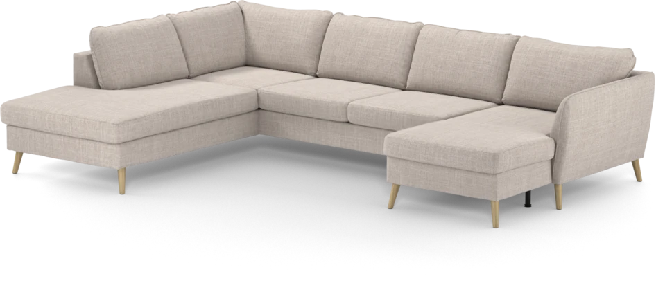 County - 3-sits soffa med divan vänster och schäslong höger - Beige