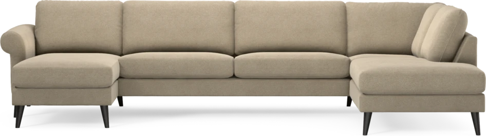 Bridge - 3-sits soffa med schäslong vänster och divan höger - Beige