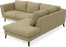 Madison - 2-sits soffa med divan höger - Gul