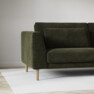 Willow - 3-sits soffa med divan höger, fast klädsel - Grön