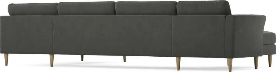 Bridge - 3-sits soffa med schäslong vänster och divan höger - Grå