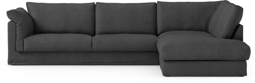 Cherrie Klädsel -  3-sits soffa med divan höger - Svart