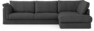 Cherrie Klädsel -  3-sits soffa med divan höger - Svart
