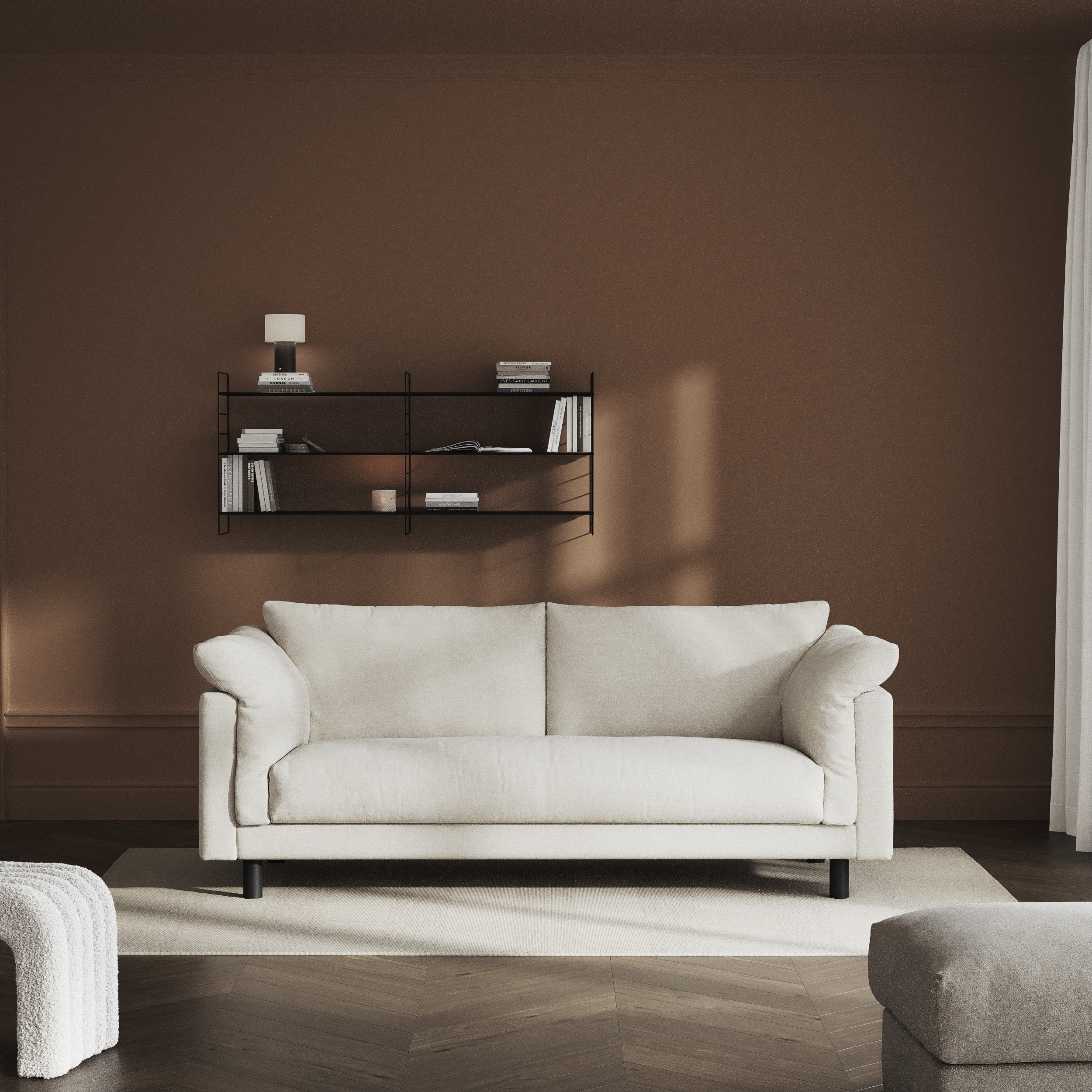 Cherrie - 2,5-sits soffa, hel dyna, fast klädsel - inspiration