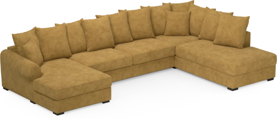 Town - 3-sits soffa med divan höger och schäslong vänster - Gul