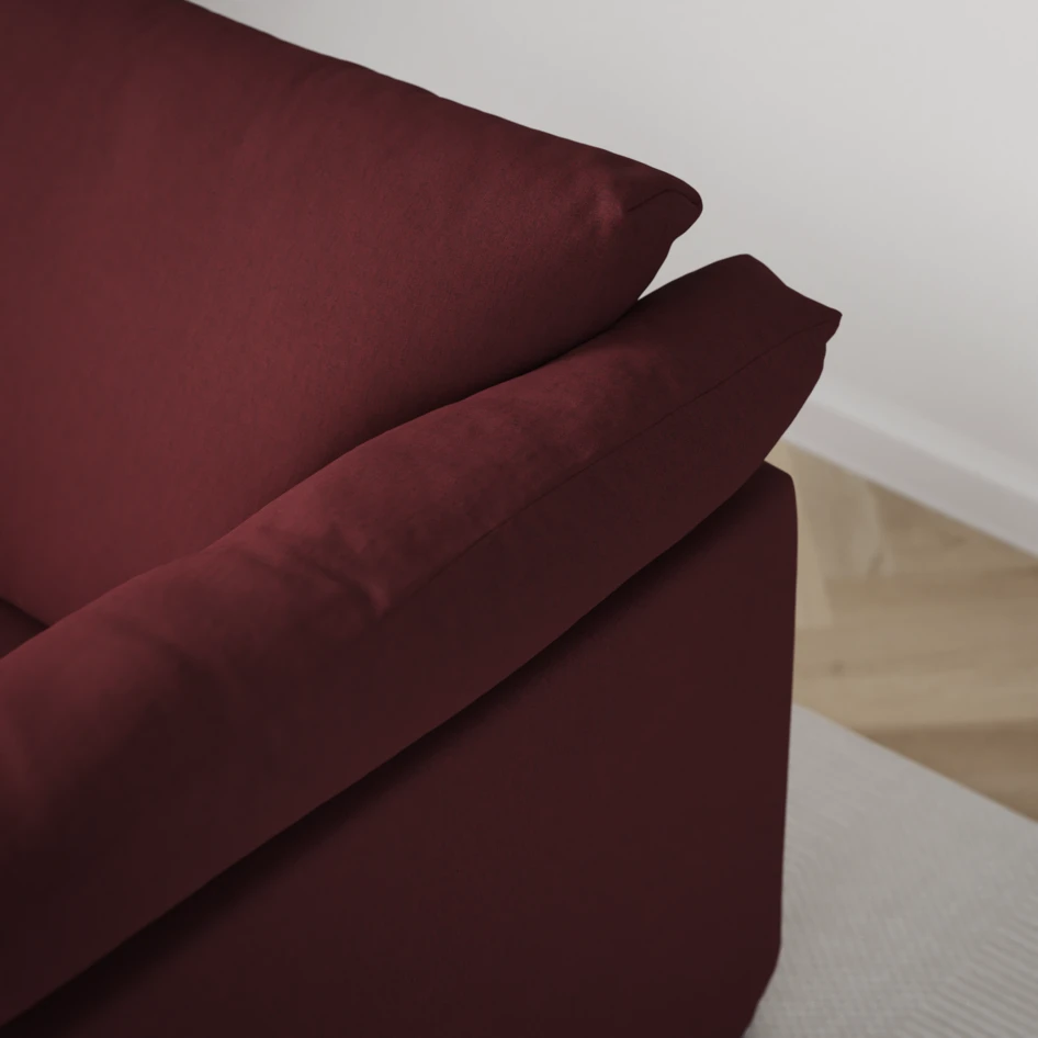 Cherrie - 2,5-sits soffa med kappa - Röd