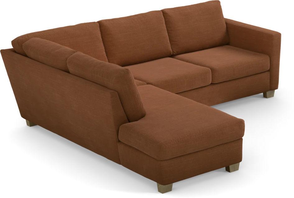 Friday - 2,5-sits soffa med divan vänster - Orange