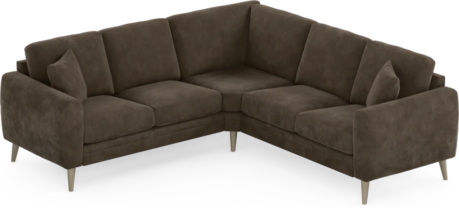 Eden - Hörnsoffa, 2+2-sits - Brun