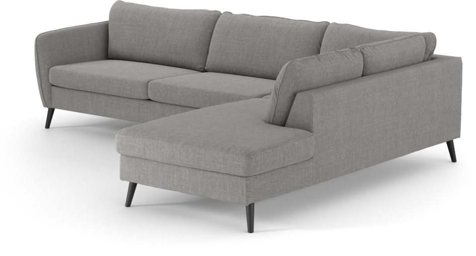 County - 2,5-sits soffa med divan höger - Grå