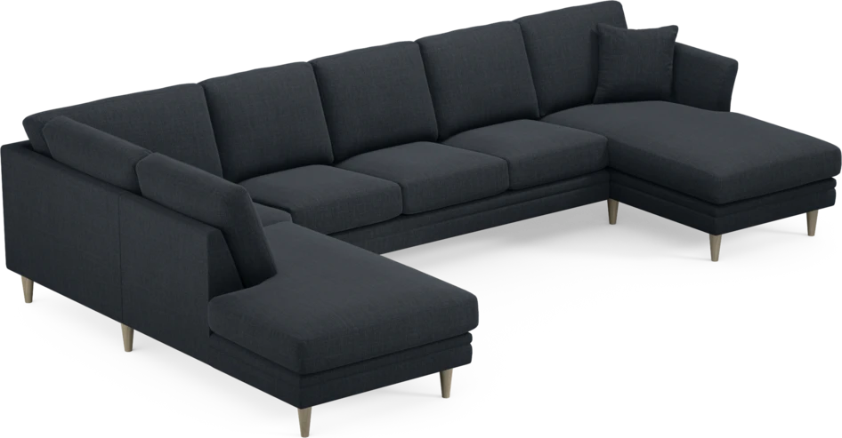 Eden - 3-sits soffa med divan vänster och schäslong höger - Blå