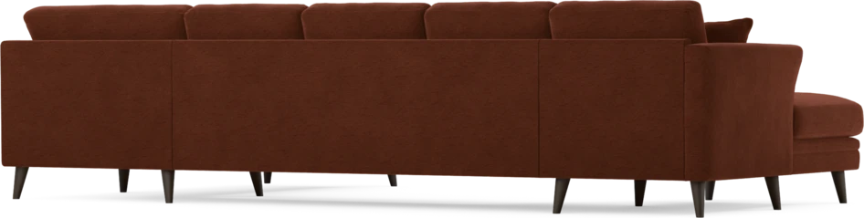 Eden - 3-sits soffa med schäslong vänster och divan höger - Orange