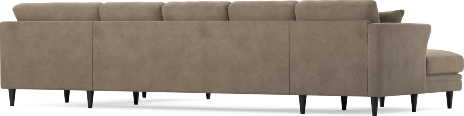 Eden - 3-sits soffa med schäslong vänster och divan höger - Brun
