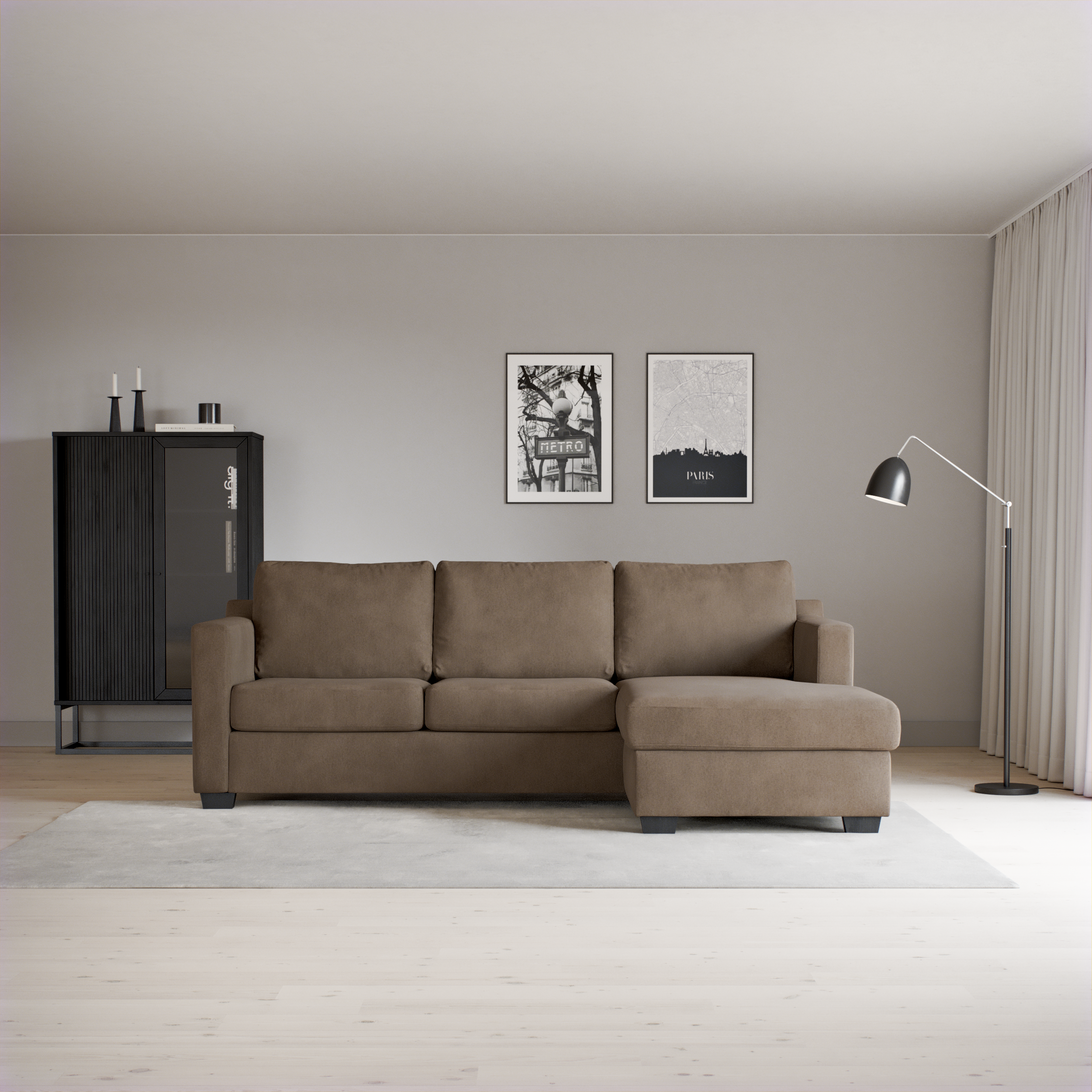 Friday, 3-sits soffa med schäslong höger