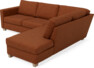 Friday - 2,5-sits soffa med divan höger - Orange