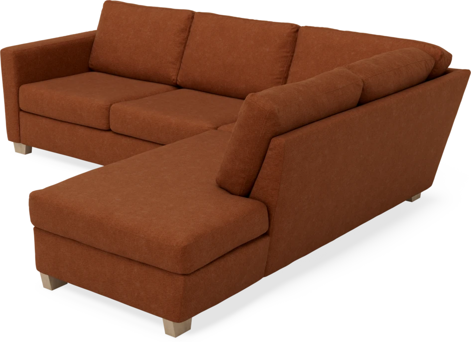 Friday - 2,5-sits soffa med divan höger - Orange