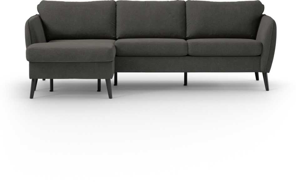 County - 3-sits soffa med flyttbar schäslong - Brun