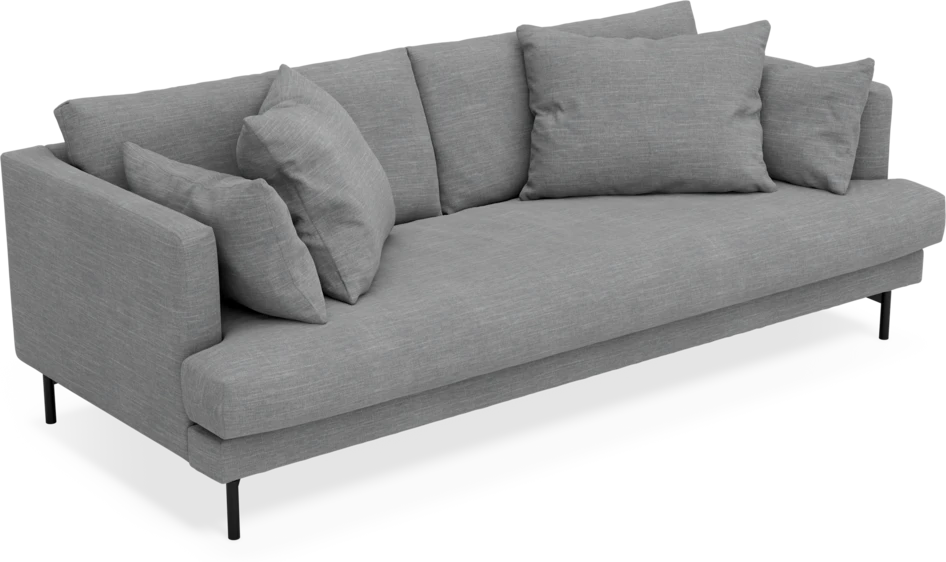 Harper - 3-sits soffa, hel dyna - Grå