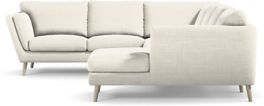 Madison Lux - Hörnsoffa med schäslong höger - Vit