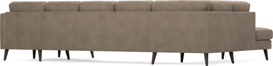 Eden - 3-sits soffa med divan vänster och schäslong höger - Brun