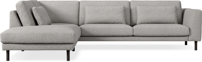 Willow - 3-sits soffa med divan vänster, fast klädsel - Vit