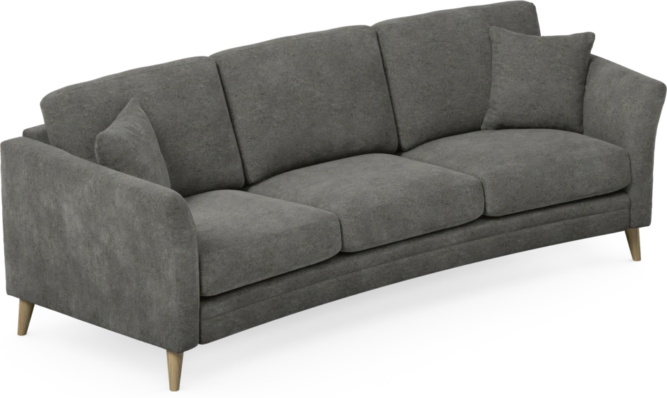 Eden - 3-sits soffa svängd - Grå