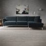 Bridge - 3-sits soffa med divan höger - Blå