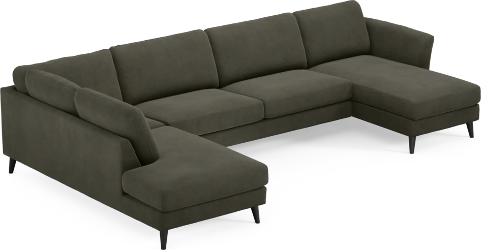Bridge - 3-sits soffa med divan vänster och schäslong höger - Grå