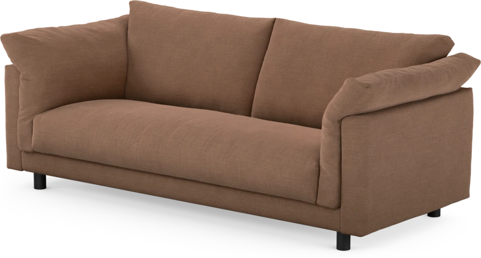 Cherrie - 2,5-sits soffa, hel dyna, fast klädsel - Orange