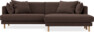Harper - 4-sits med schäslong XL höger - Brun