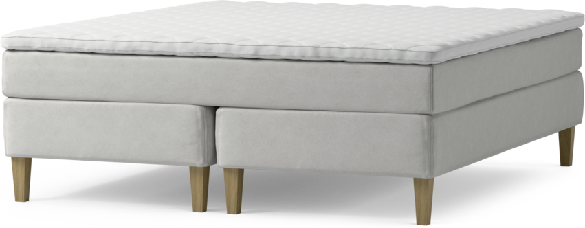 Delux Sense - Kontinentalsäng, dubbelsäng med bäddmadrass och sängben