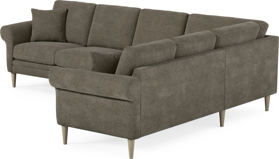 Eden - Hörnsoffa, 3+2-sits - Brun