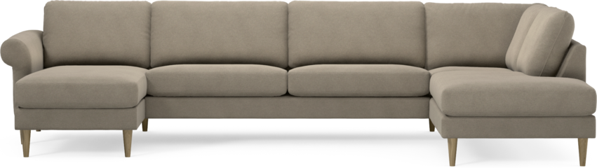 Bridge - 3-sits soffa med schäslong vänster och divan höger - Beige