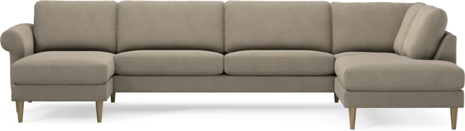 Bridge - 3-sits soffa med schäslong vänster och divan höger - Beige