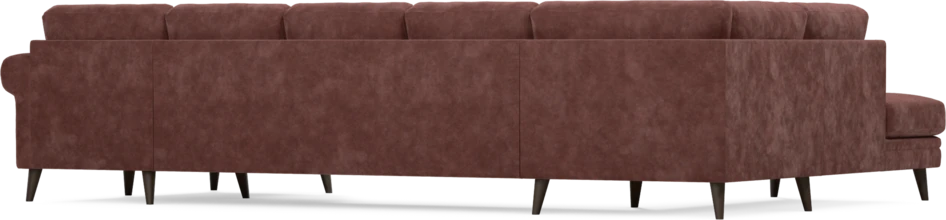 Eden - 3-sits soffa med divan vänster och schäslong höger - Röd
