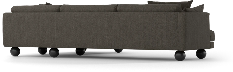 Harper - 3-sits soffa med divan höger - Brun
