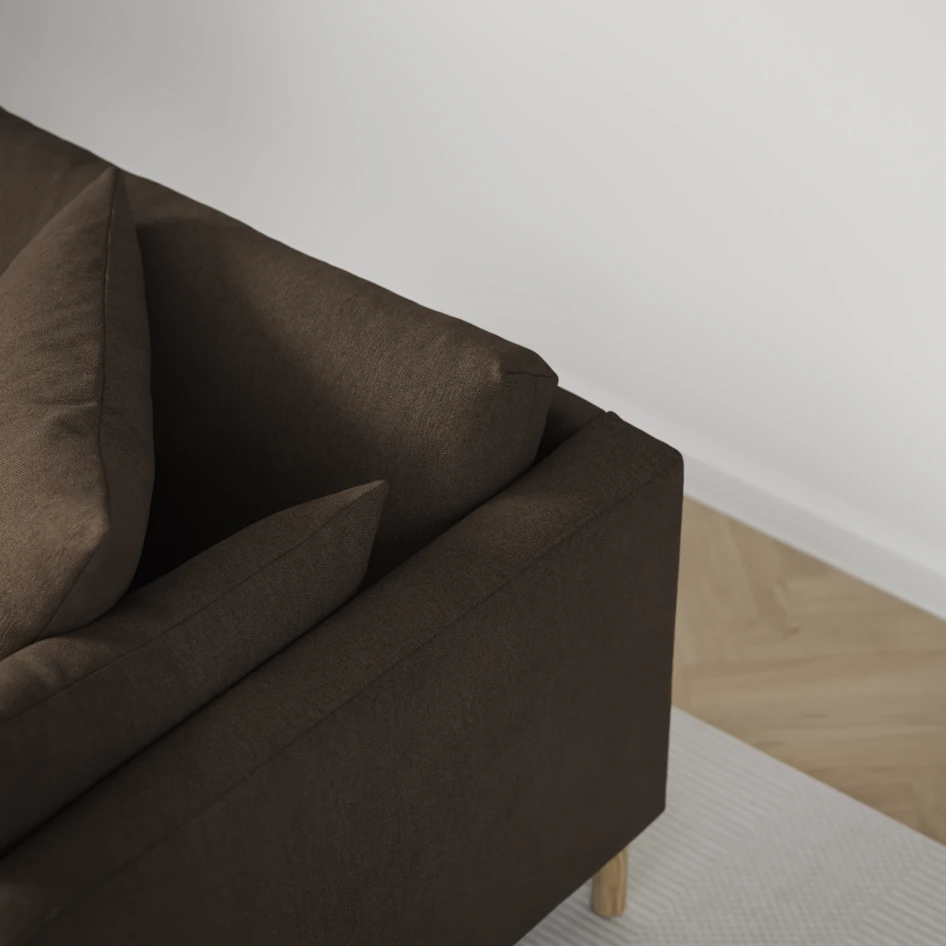 Harper - 3-sits soffa - Brun