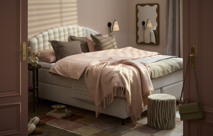 Delux Dream - Kontinentalsäng, dubbelsäng med bäddmadrass och sängben - inspiration