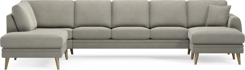 Eden - 3-sits soffa med divan vänster och schäslong höger - Grå
