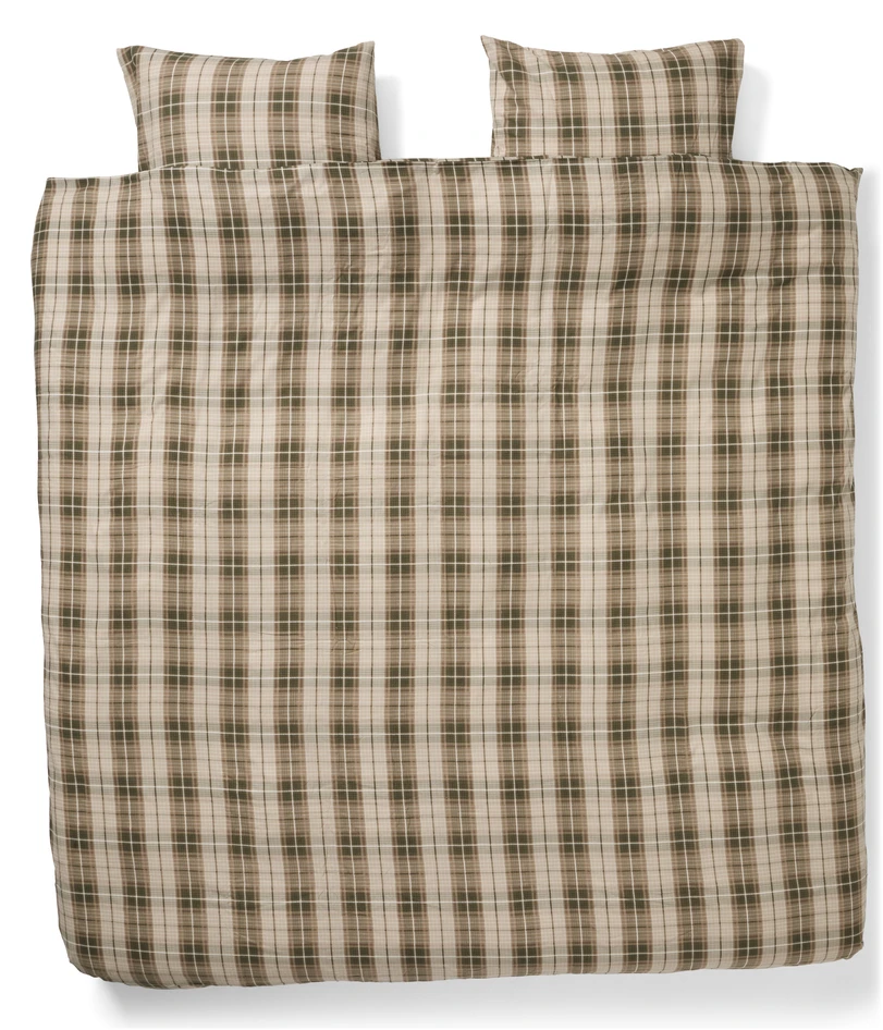 Malte - Påslakanset i bomullsflanell, 3 delar - Grön