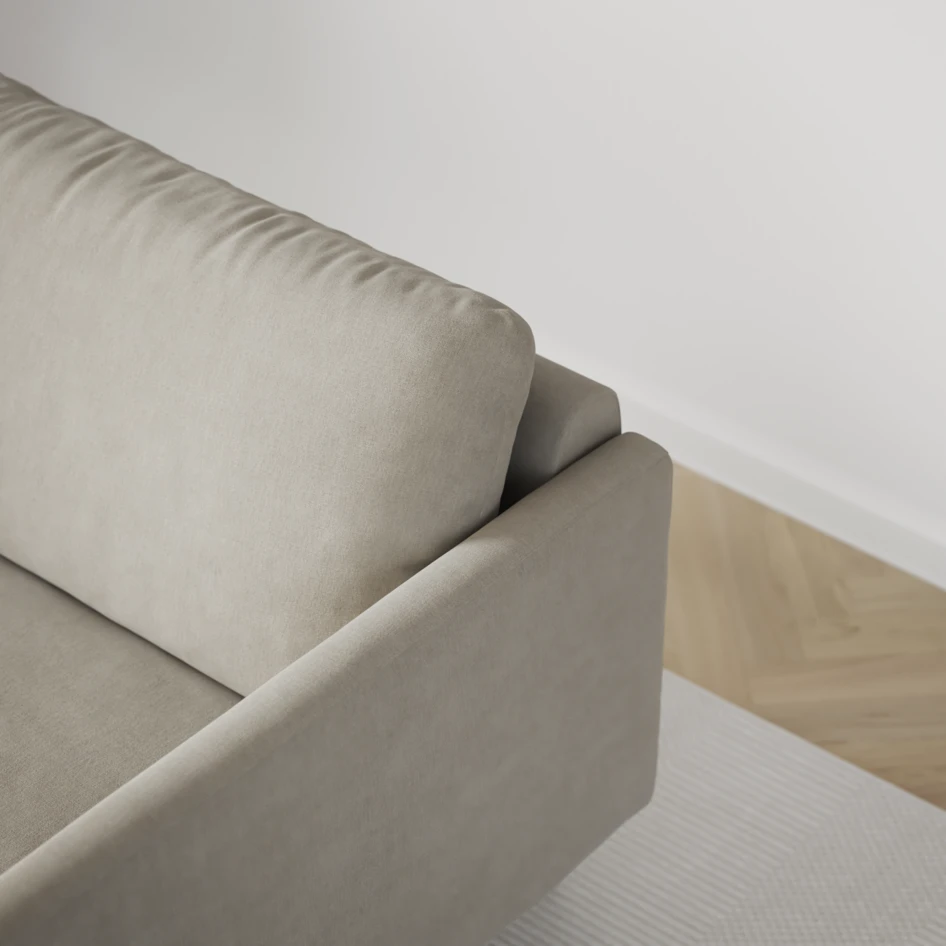 Madison Lux - 2-sits soffa med divan vänster och höger - Grå
